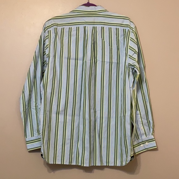 GAP Blue And Green Striped Button Down, Med - Picture 2 of 3